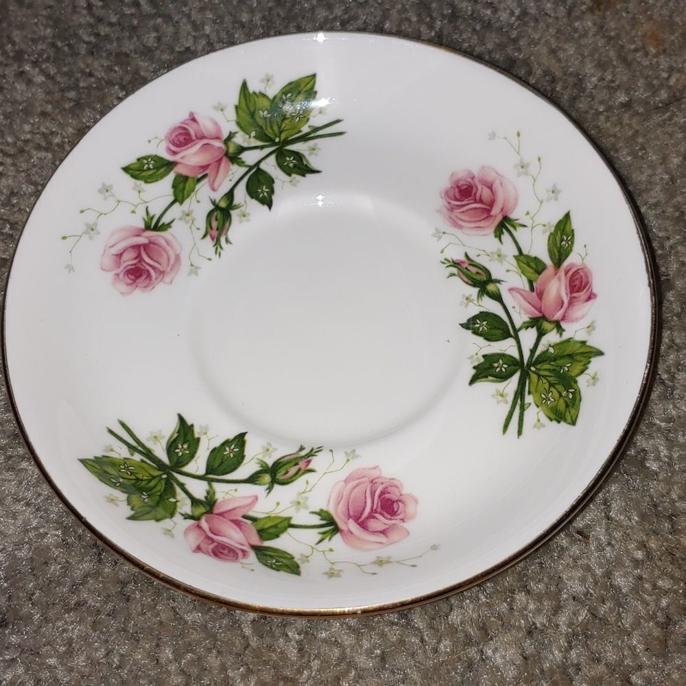 Vintage Staffordshire Crown Fine Bone China  Saucer